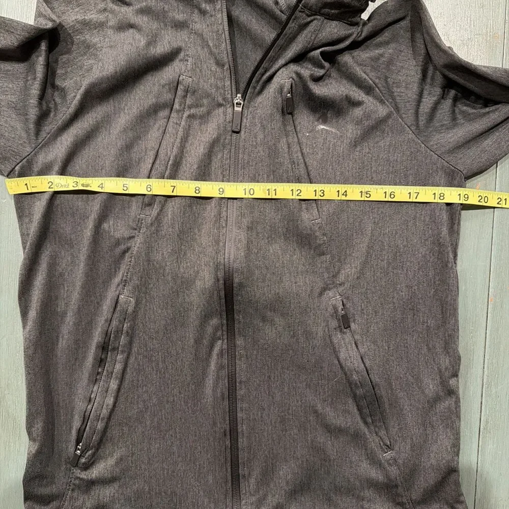 Jordan Men’s Size M Gray Dri-FIT Full Zip Hoodie Jacket High‎ Collar Pockets